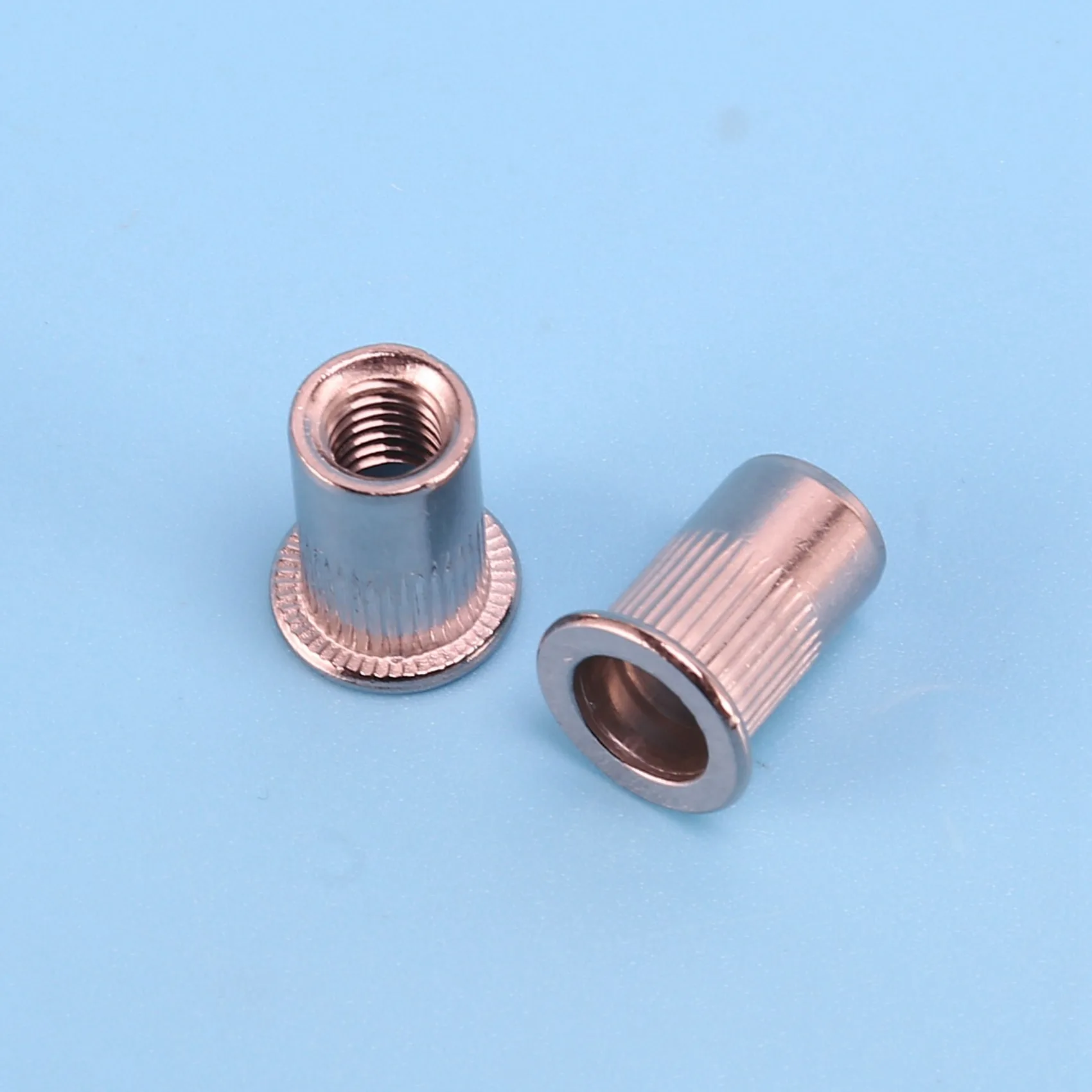 A84X-100 Pcs 304 Stainless Steel Rivet Nut Rivnut Insert Nutsert M6x15mm