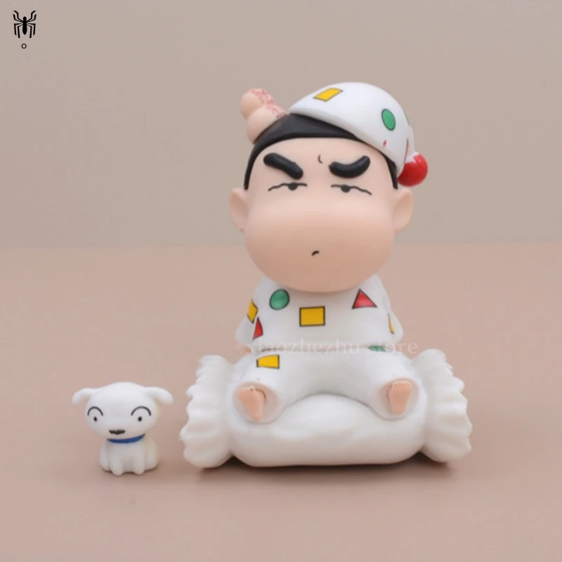 Nuevo 10cm Anime Crayon Shin-Chan Gk Beaten Shinnosuke Nohara Noob pijamas almohada modelo adornos colección periférica juguetes de regalo