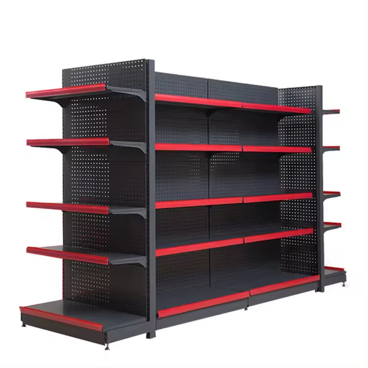 gondola  shelving supermarket shelves metal equipment for grocery store with price tag label holder display racks  rack