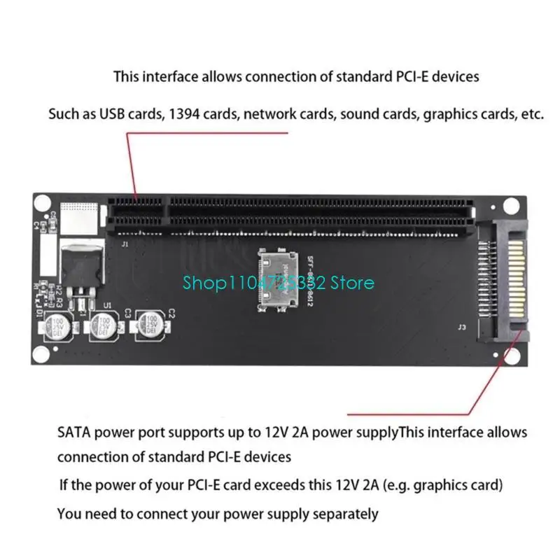 P5EA PCIe to SFF-8611 Adapter,SFF-8611 to PCIe PCI-Express 16X Adapter for Mainboard