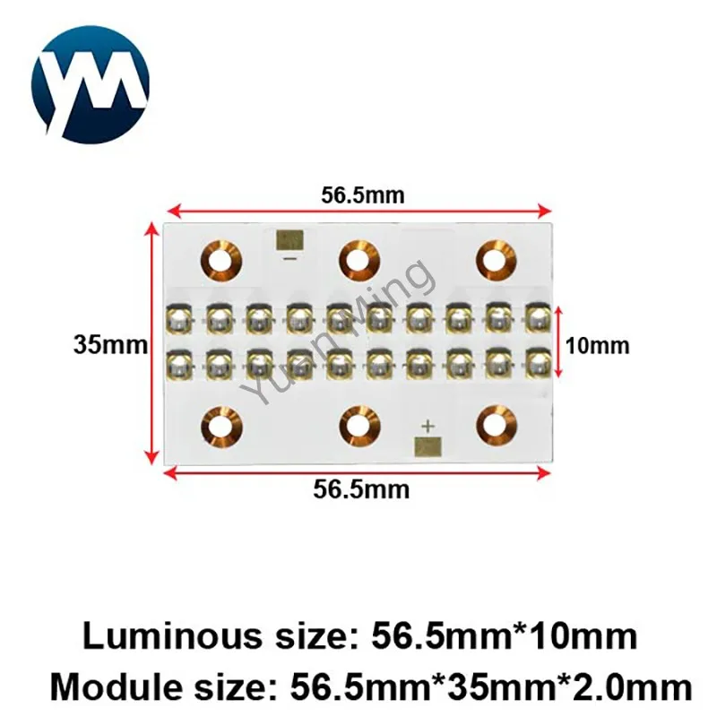 UVLED Curing Lamp Light-Emitting Module 60W Ultraviolet Curing Lamp Light Board DIY Production Glue Or Ink Curing Lamp Part