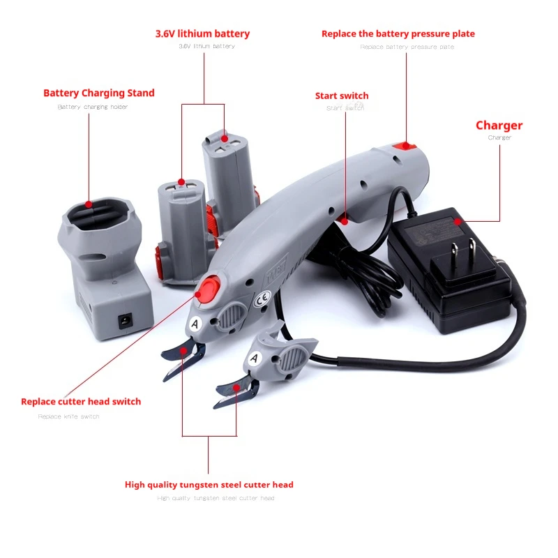 WBT-1 electric scissors for fabric cutting, clothing cutting scissors, fiberglass leather electric scissors for fabric cutting