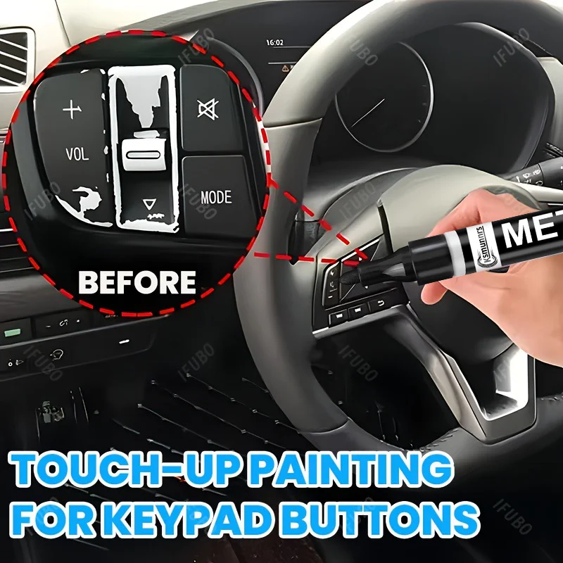 Multifunctional metal touch-up brush - suitable for faucets, door handles, shower heads and other metal components