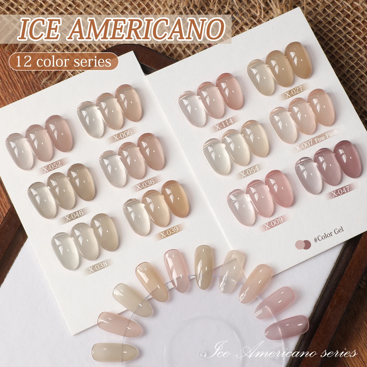 

XEIJAYI маленькая белая бутылочка Iced Americano, 12 шт./компл.-маникюрный набор, дизайн ногтей, салонные подарки для женщин, замачиваемый УФ-светодиодный гель для ногтей