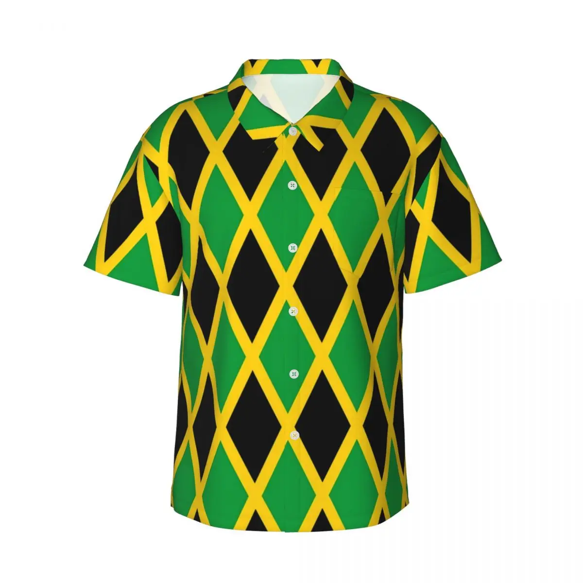 Jamaican Flag Hawaii Shirt Male Beach Love Jamaican Casual Shirts Short Sleeve Y2K Funny Printed Elegant Oversized Blouses