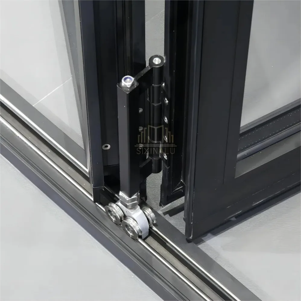 Sixinalu-Porte Pliante Rétractable et Insonorisée, Bi-possède en Verre, Protection en Aluminium, Pliante, Accordéon pour Maison