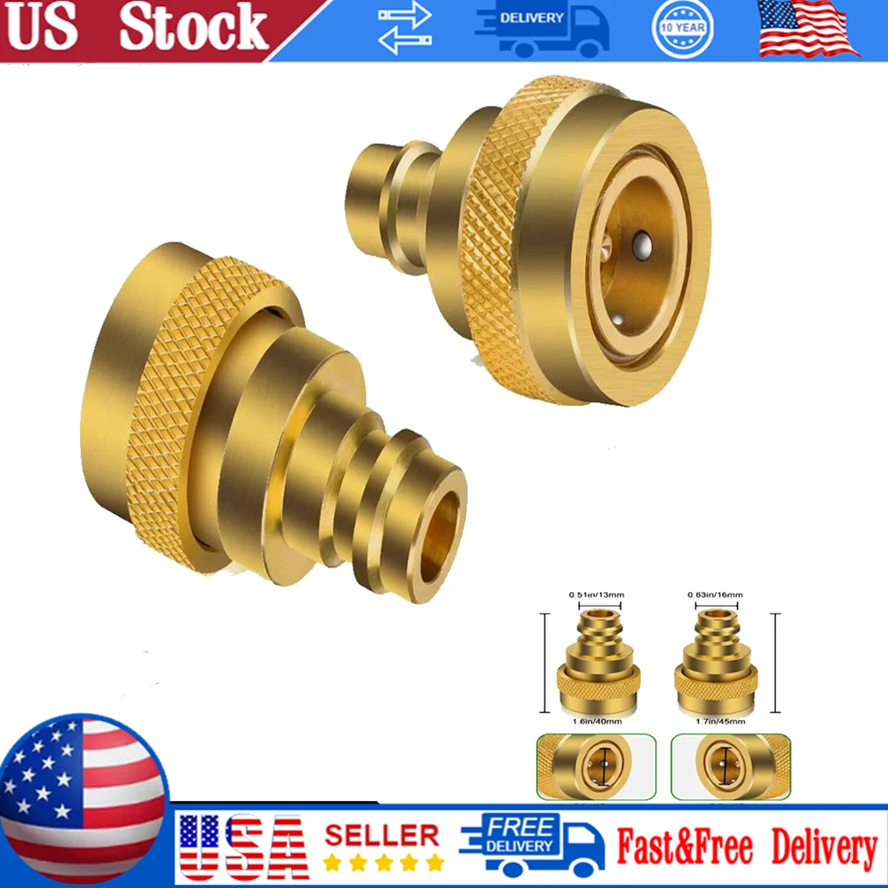 

2 шт., качественные быстроразъемные соединения R134A до R1234YF, комплект регулируемого разъема высокого и низкого давления, адаптер для аксессуаров для кондиционеров