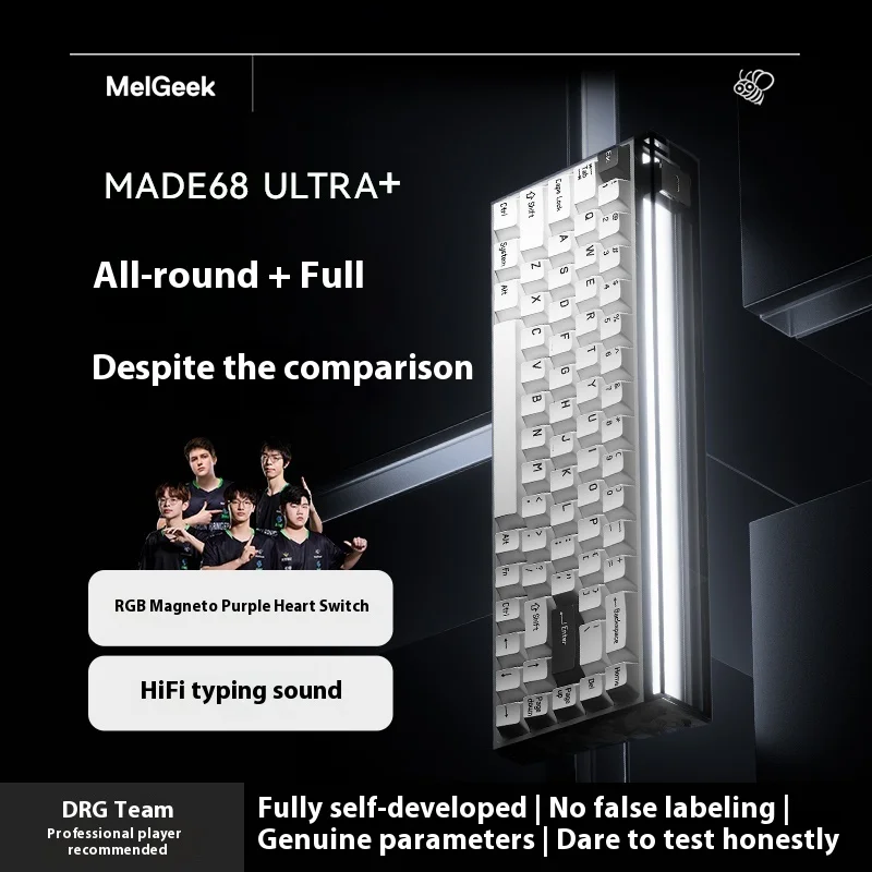 MelGeek MADE68 Ultra + Gaming Keyboard Customized Hot Swappable TTC RGB Magnetic Switch Hall Effect RT0.01mm DKS SOCD MT TGL