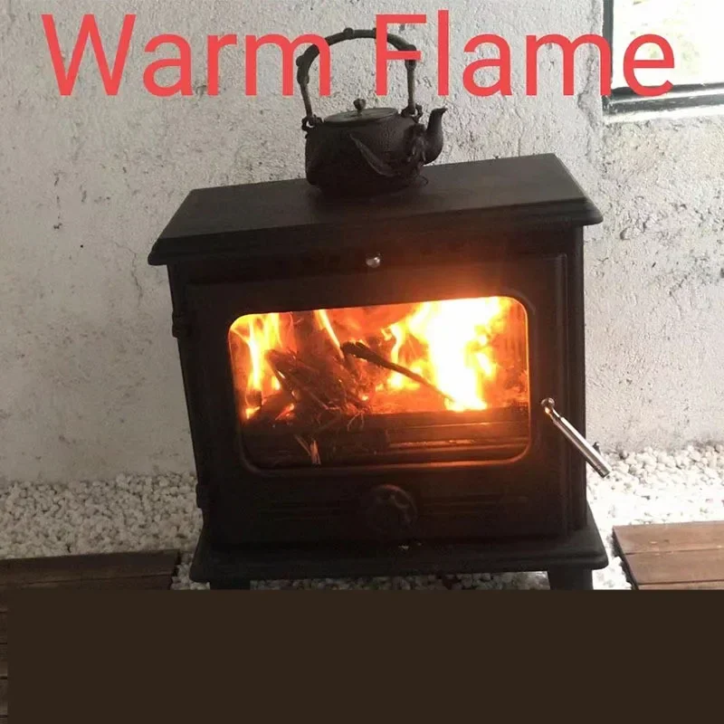 Large Cast Iron Stoves Firewood Burning Heaters Unique Freestanding Fire Place Matt Paint Stove Indoor Wood Burning Fireplace