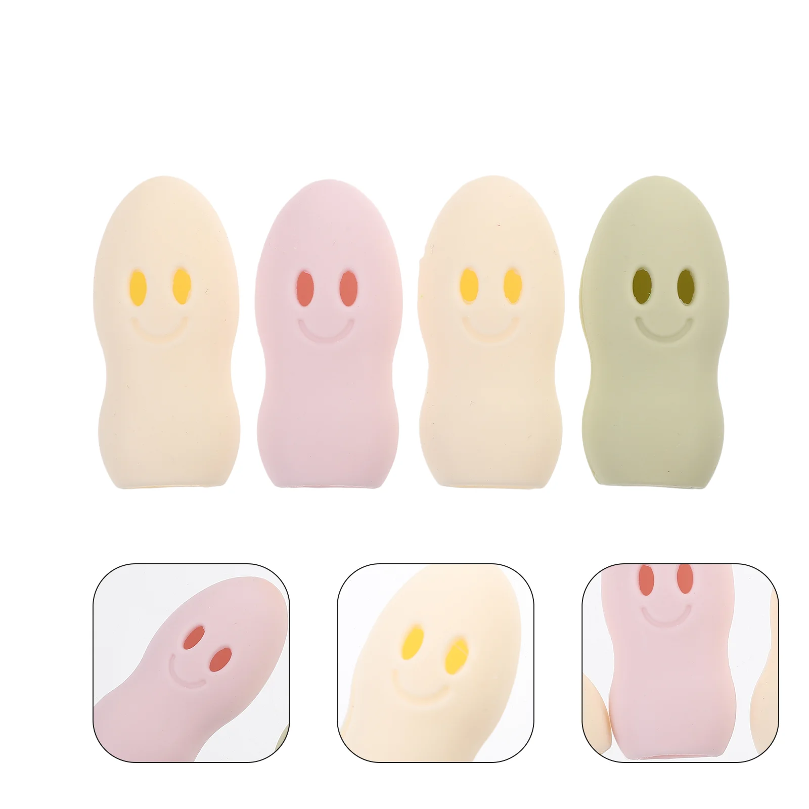 4pcs Cartoon Toothbrush Covers Portable Silicone Toothbrush Protective Case for Home Daily Travel Outdoor (Random Color)