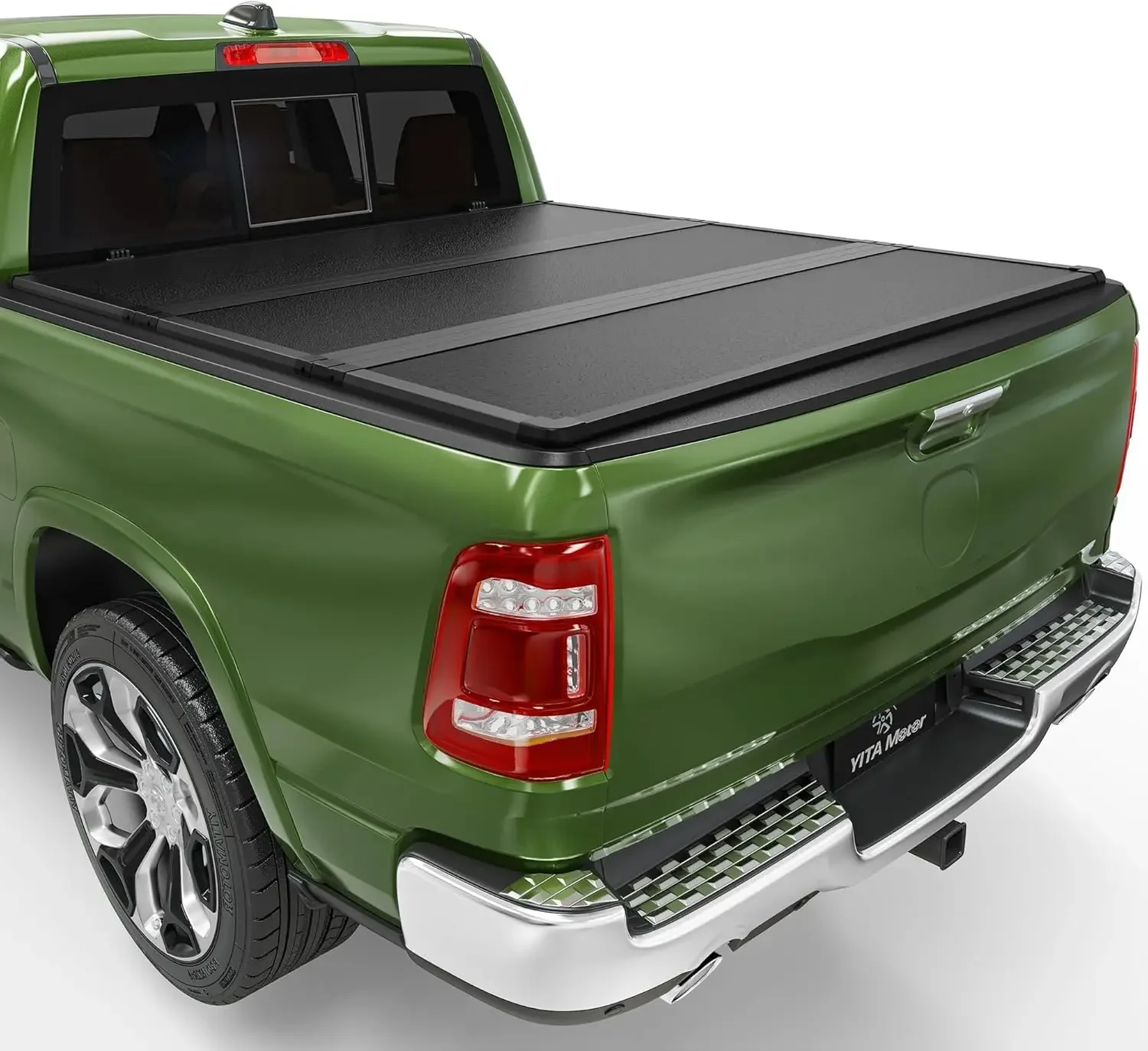 

FRP Hard Tri-Fold Truck Bed Tonneau Cover Fits for Dodge Ram 1500 (19-24 Classic ONLY) 2009-2024, 6.4 ft Bed Without R