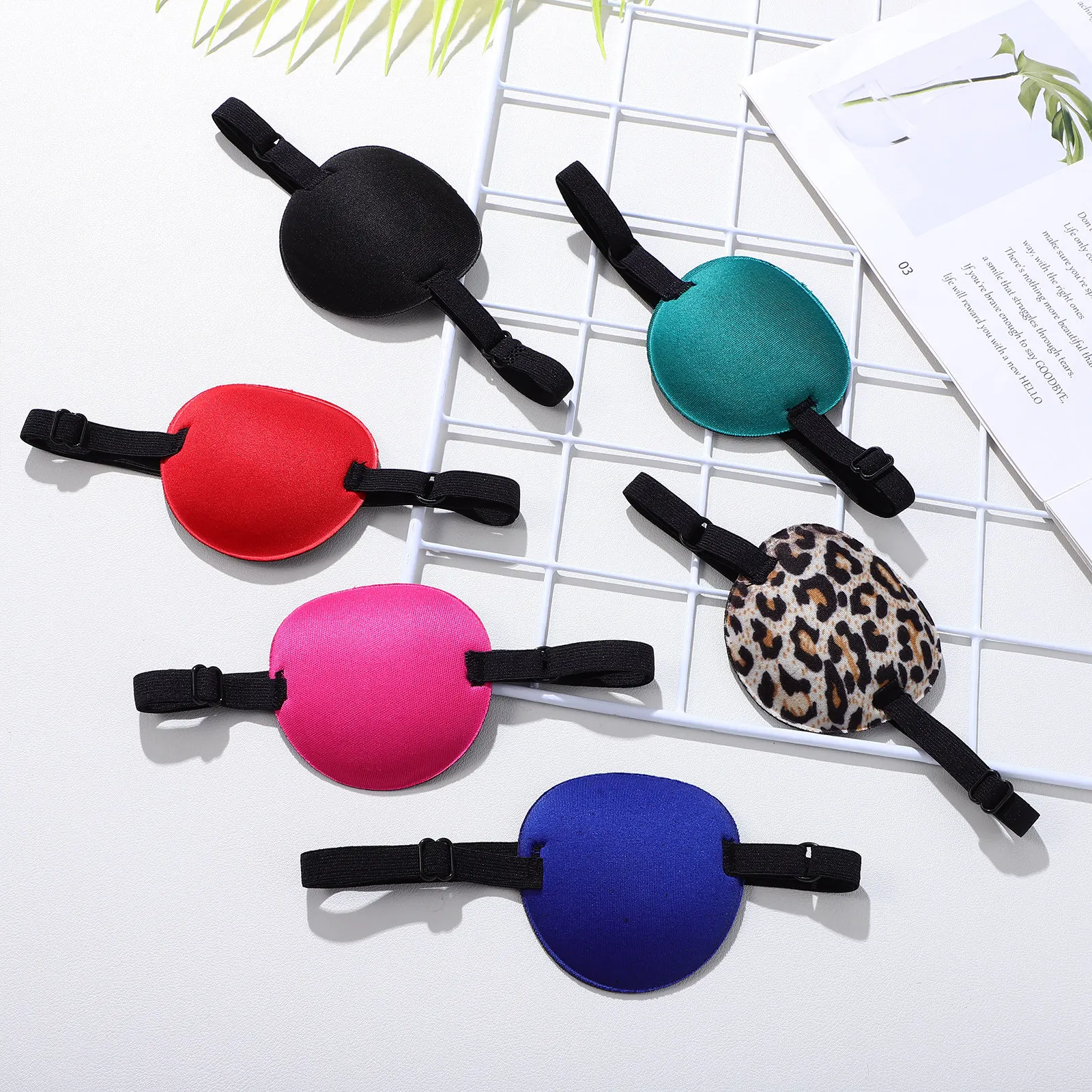 6Pcs Lightweight Portable Eye Patches for Adults Single Adjustable Soft Eye Patch for Eyesight Training Use Pirate Party