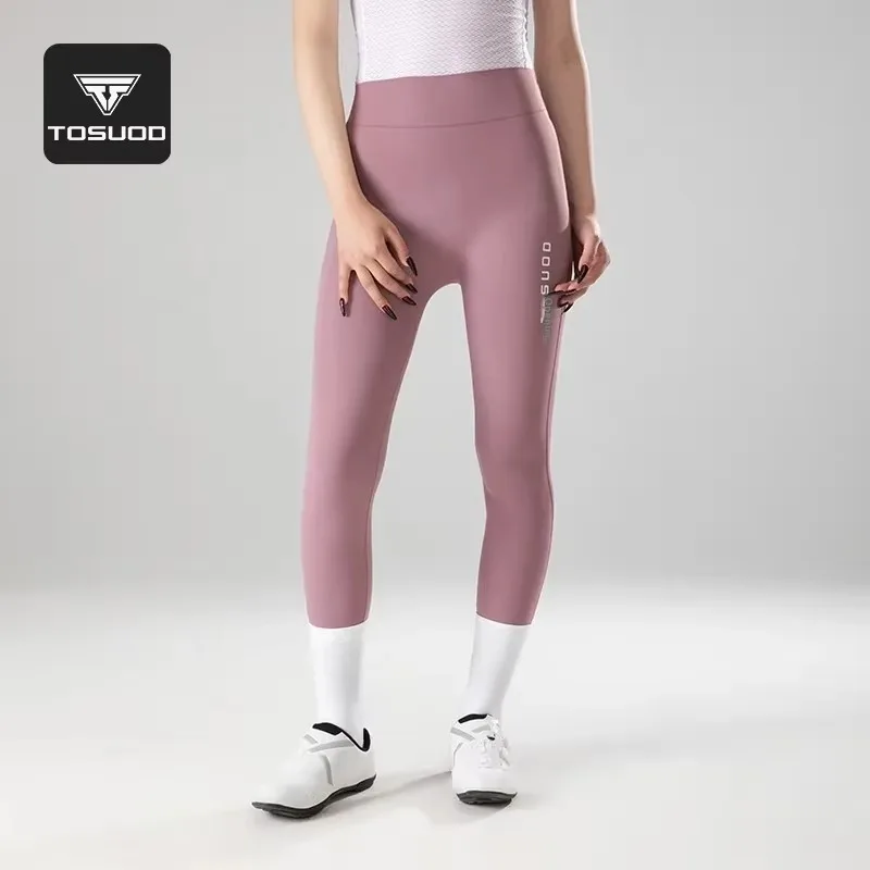 TOSUOD Bicycle Pants Imported Pant Pads Shock Absorption Thermal Fleece Windproof Long Bike Pants Road Bike Warm Pants