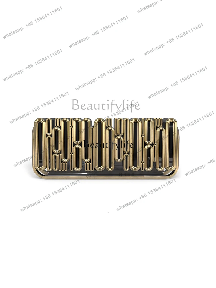 56Solid Wood Sideboard Light Luxury High-Grade Wall-Mounted Decorative Cabinet