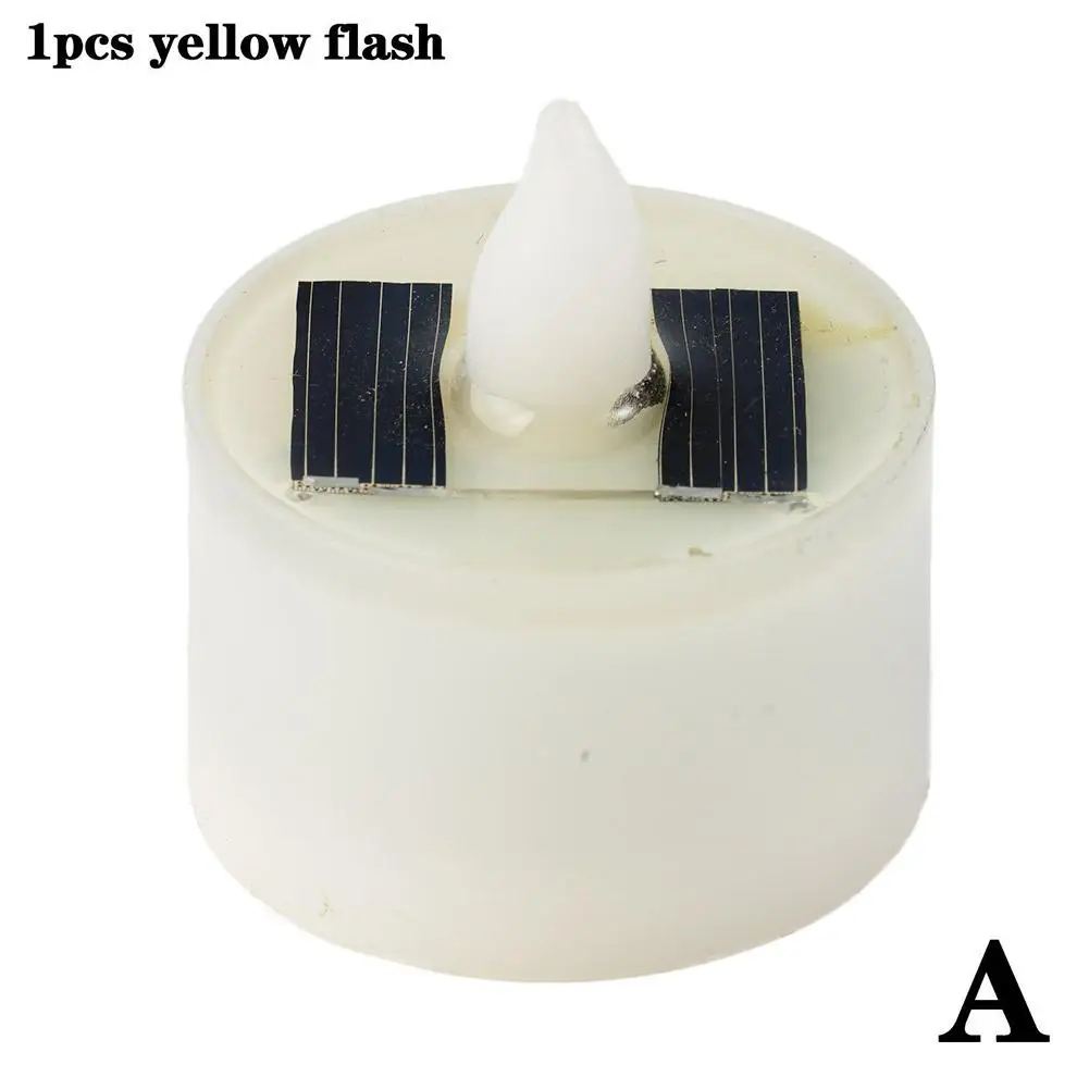 2PCS   Solar Tea Light Led Candles Flameless Outdoor Waterproof Solar Tea Lights Rechargeable Candles Party Garden Home Decor