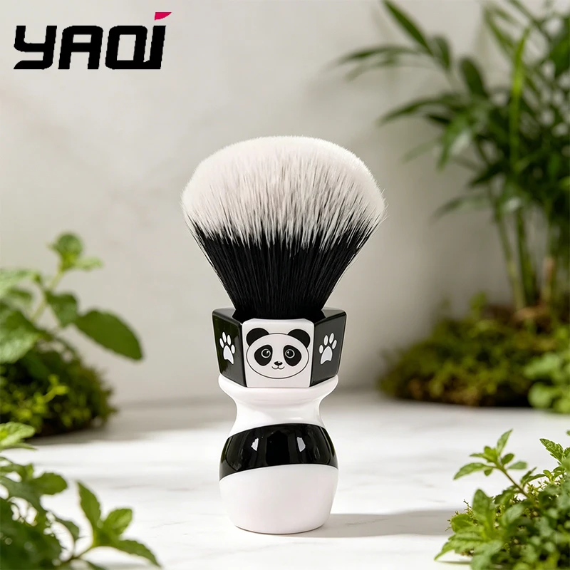 

2026 YAQI 24mm Panda Tuxedo Knot Men's Shaving Brush Henry Hakamaki High-Quality Badger Hair for Smooth Shaving Experience
