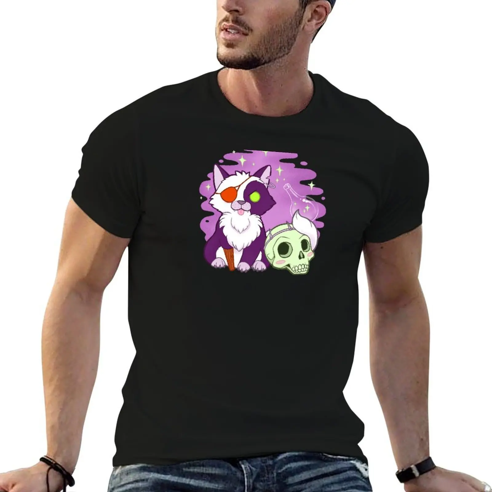 

The Last Unicorn - Pirate Cat T-Shirt anime t shirts for man man t shirts for men casual T-Shirt