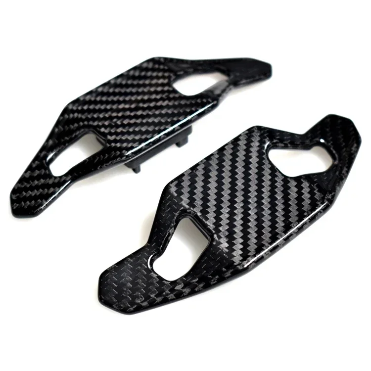 Nouveau Style de remplacement de volant intérieur en Fiber de carbone noir Extension de manette de vitesse pour 2013-2017