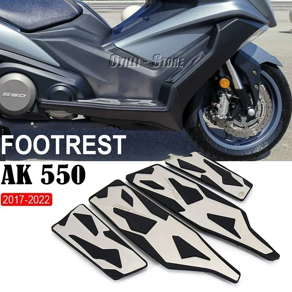 For KYMCO AK 550 ak550 2018 2019 Motorcycle Footboard Steps Footrest Foot Pad Pedal Footrests Pads AK 550 2017-2020