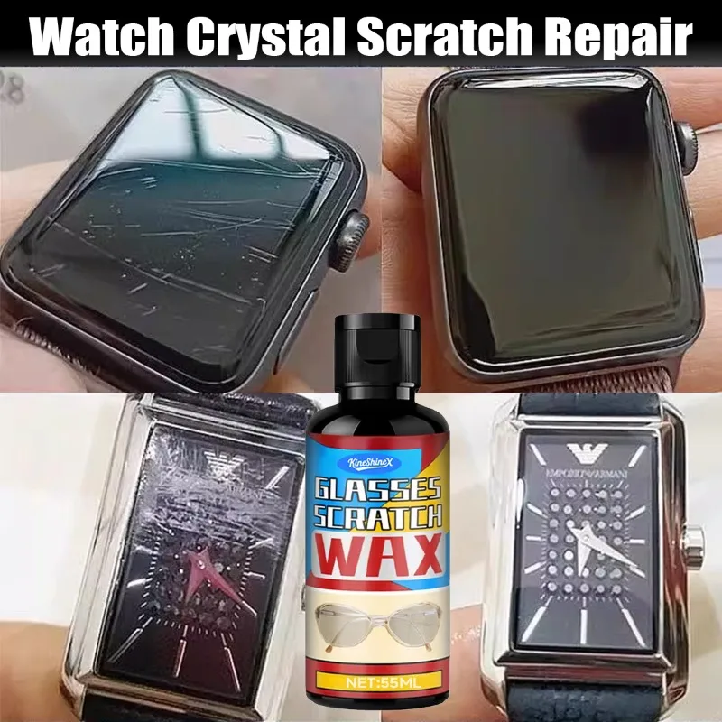 Eyeglass Scratch Repair Pastewith Sponge , Glass Lens Polishing Cream, Grinding Restoration Wax Anti-Scratch Care for Mirror