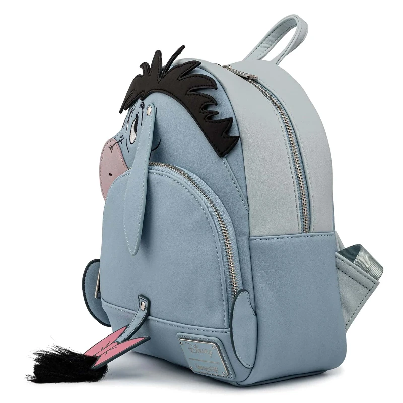 Eeyore Winnie The Pooh Cosplay Womens Backpack Snap Flap Clutch Leather Wallet Mini Backpack view 4