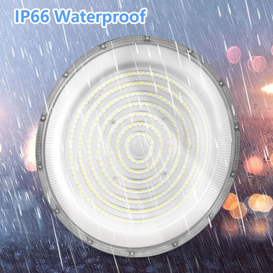 UFO High Bay 100W/150W/200W/300W/400W AC220V LED Industrial Lighting Market Warehouse Garage Gym Factory Workshop Lamp