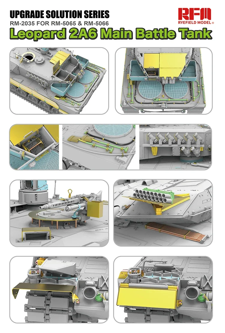 Ryefield model upgrade etchant RM-2035 Leopard 2A6 upgrade with RM-5065 5066