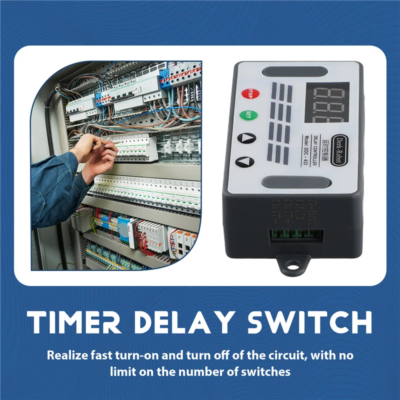 FULL-Deek-Robot DDC-432 Двойной MOS-светодиодный цифровой контроллер задержки Реле задержки времени Триггерный цикл Таймер Задержка переключателя Контроль времени M