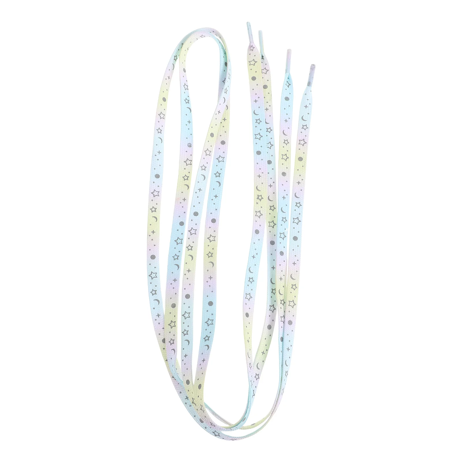 أربطة أحذية جالاكسي العاكسة تضيء أربطة أحذية رياضية مسطحة للرجال والنساء أحذية رياضية متوهجة إكسسوار رياضي