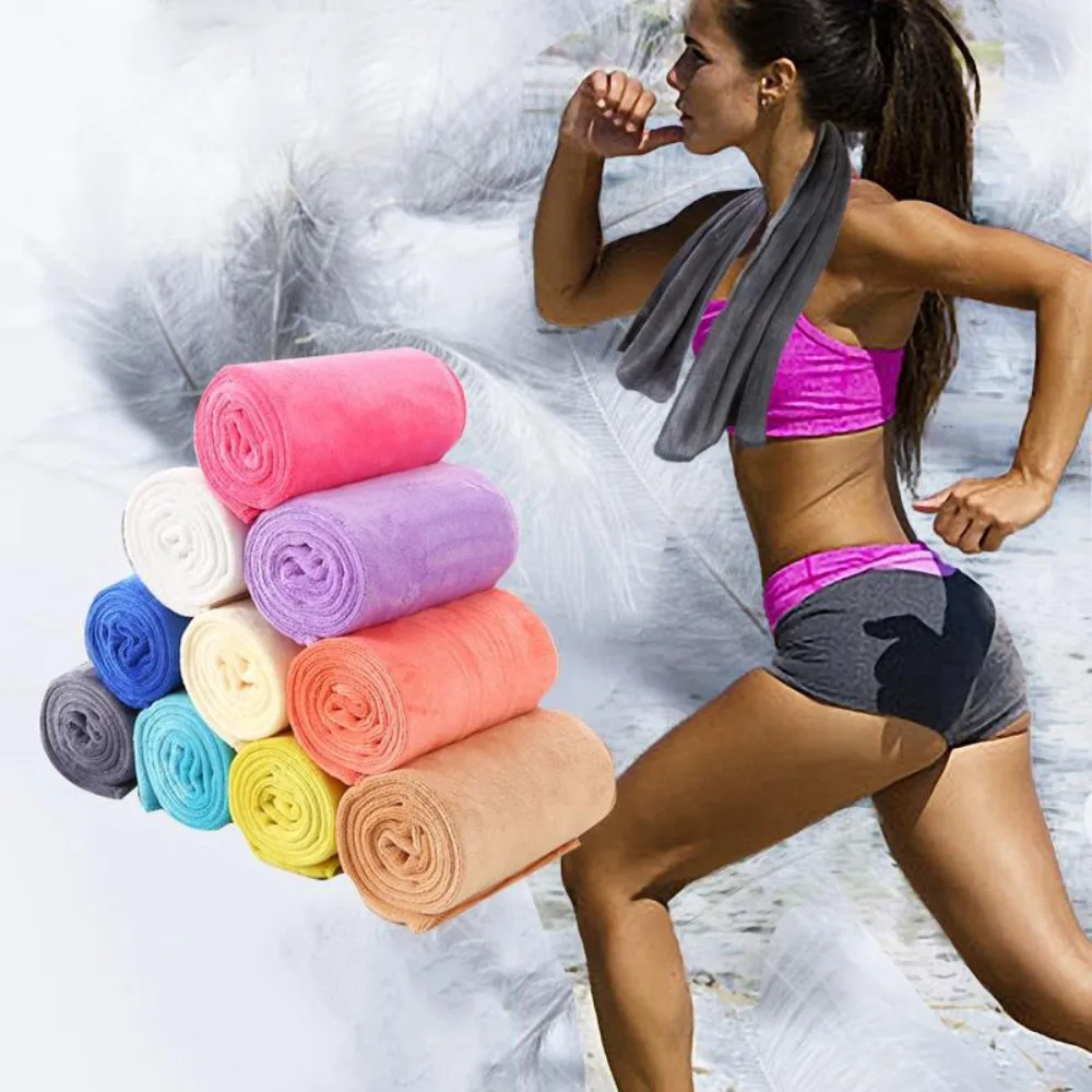 With Bundle Pocket Sports Towel Quick-Drying Storage Bag Gym Towel Wiping Sweat Absorbing Water Swimming Towel Yoga