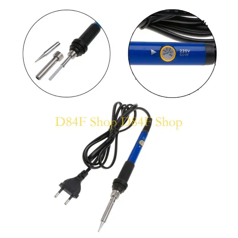 

D84F 220V 60W Adjustable Temperature Soldering Iron Welding Heating Pencil EU