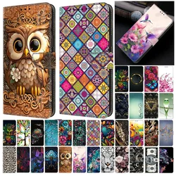 Phone Case for Google Pixel 9 Pro XL Etui for Google Pixel 8a 7a 9Pro 3D Painted Pattern Leather Wallet Flip Case Protect Funda