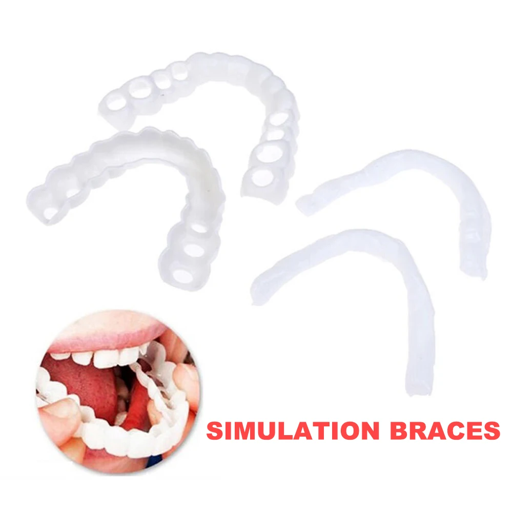 J Dentures Teeth Denture Care Temporary Teeth Regain Confident Smile Comfort Upper and Lower Jaw Denture for Men and Women ck848