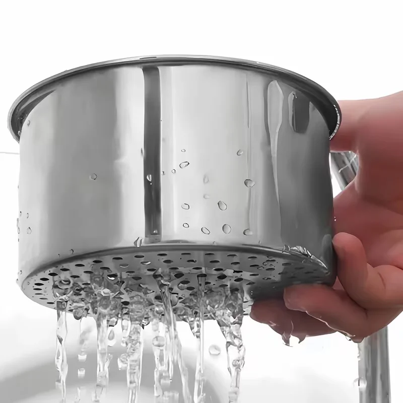 頑丈なステンレス製食器乾燥ラック、カウンター下食器水切り - 釘不要の設置で瞬時にスペースを解放