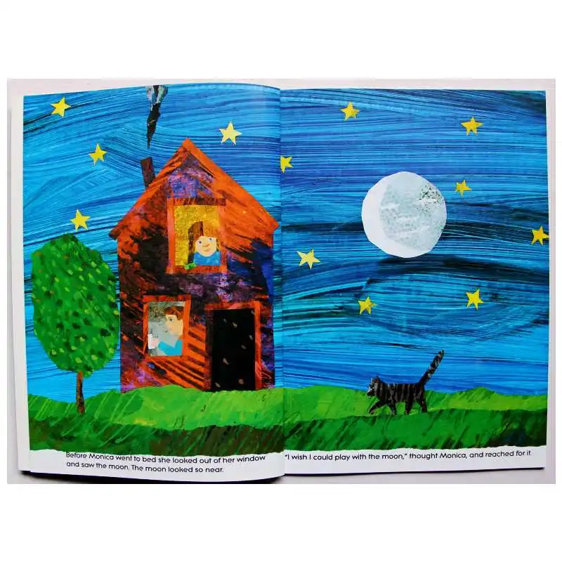 Papa, Please Get the Moon for Me By Eric Carle Educational English Picture Learning Card Story Book For Baby Kids Children Gifts