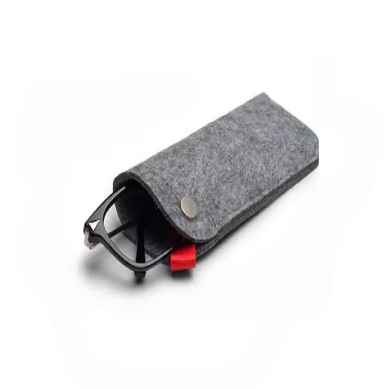 Woolen Cloth Bags for Sunglasses Moblie Phone Eyeglasses Pouches Eyewear Nylon Bag in good quality Grey color