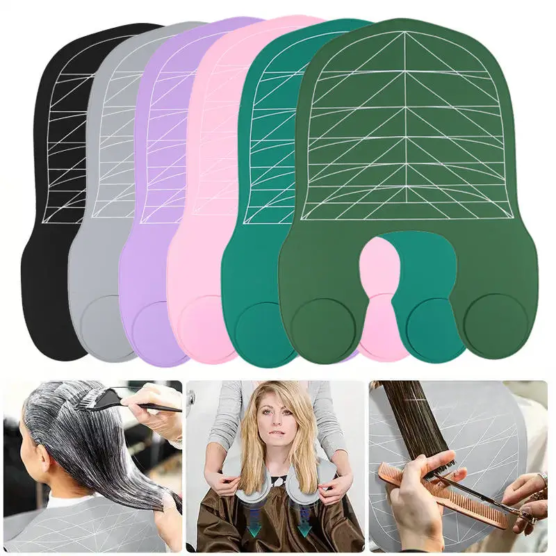 

Salon Hair Dyeing Cloak Black Silicone Waterproof Hair Cutting Cape Hairdressing Coloring Collar Free Shipping Barber Accessory