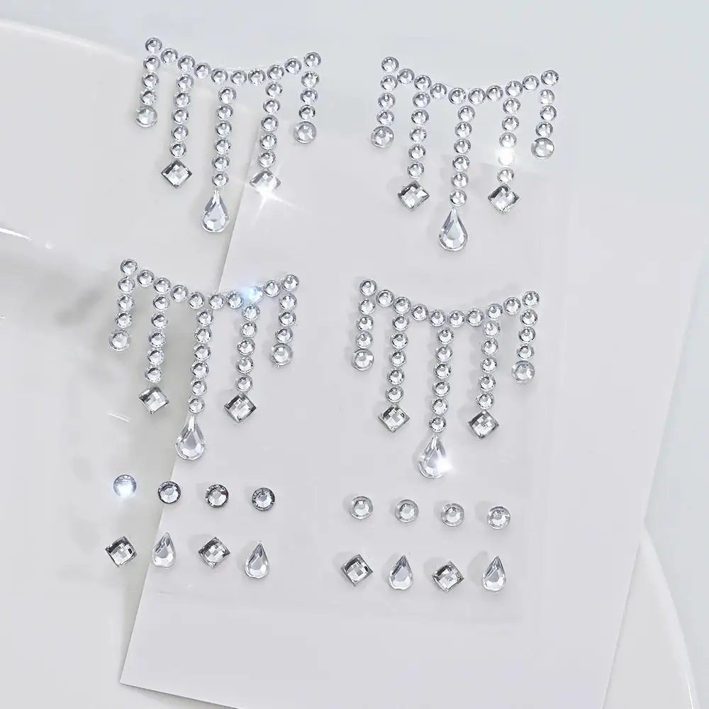 1/5 Sheets Face Jewels Stickers DIY Eyeliner Diamond Decals Body Colored Diamonds Face Tattoo Stickers Face Rhinestone Stickers - view 5
