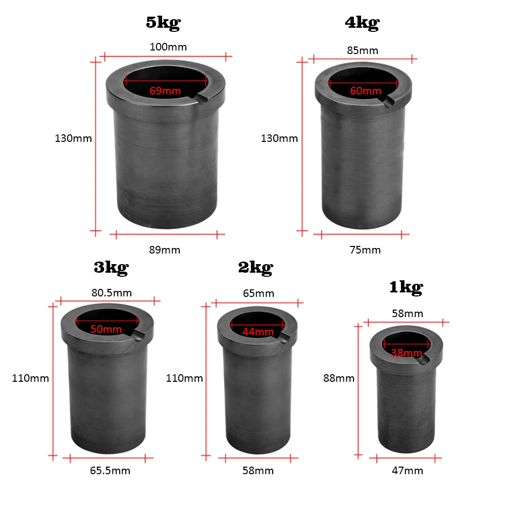 High-purity Graphite Crucible Small Melting Furnace Special High Temperature Resistant Precious Metal Double Ring Melting Crucib