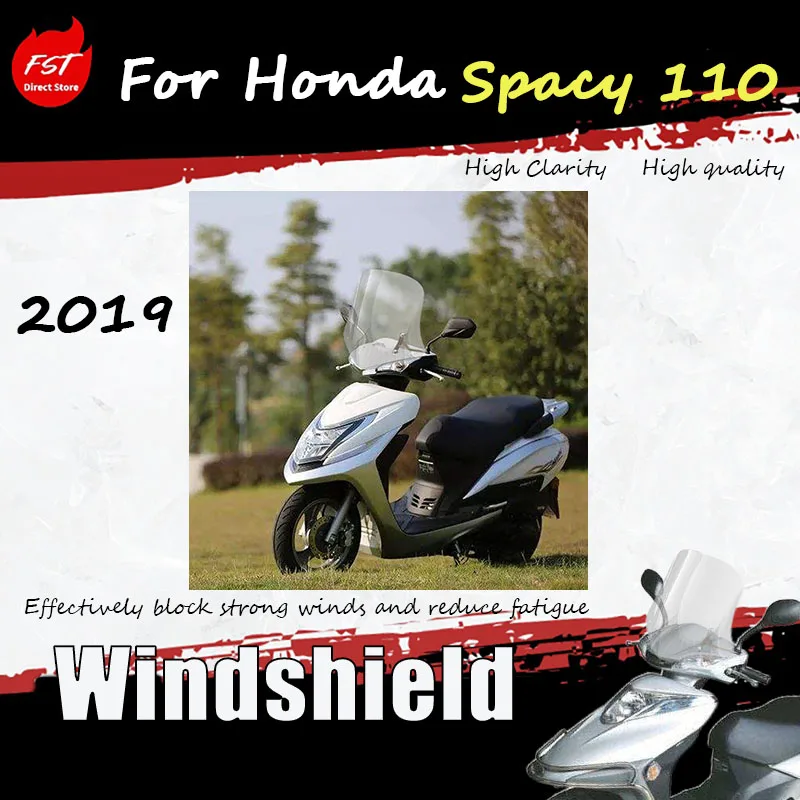 For Honda Spacy 110 Windshield Front Wind Screen Wind Deflector Chest Guard Protector Modified Parts