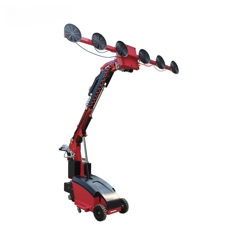 Single Hand Mobile Eco Friendly Glass Loading Machine with Engine Motor Pump Gear Elevador Vidrio