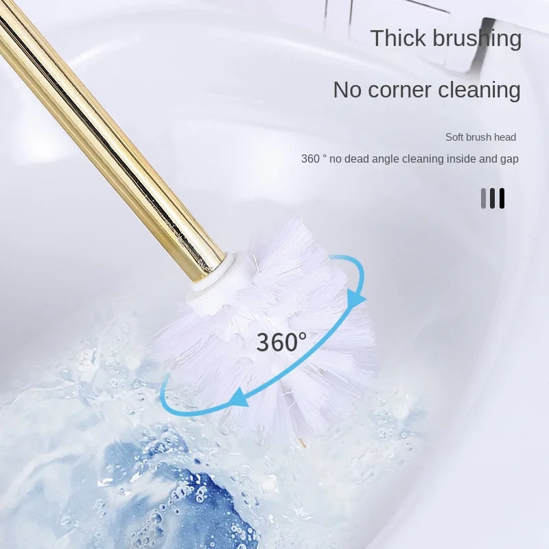 Cleaning Tool Toilet BrushMarble Base Cleaning Brush Holder Household Cleaning Tool Toilet Brush Ceramic Bathroom Accessories