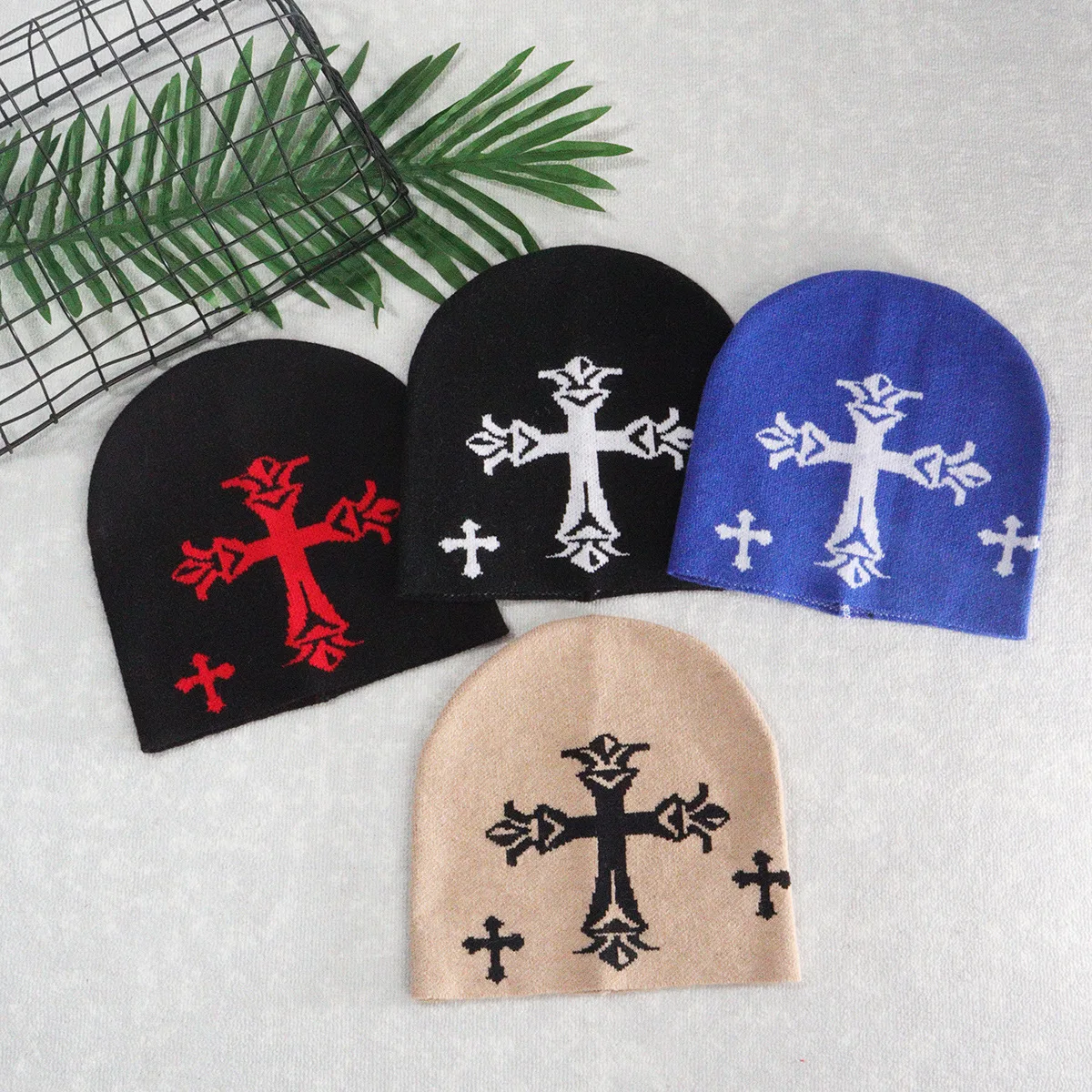 New Orthodox Cross Bonnet Hats Cool Knit Hat For Women Men Winter Warm Christian Jesus Religion Religious Skullies Beanies Caps