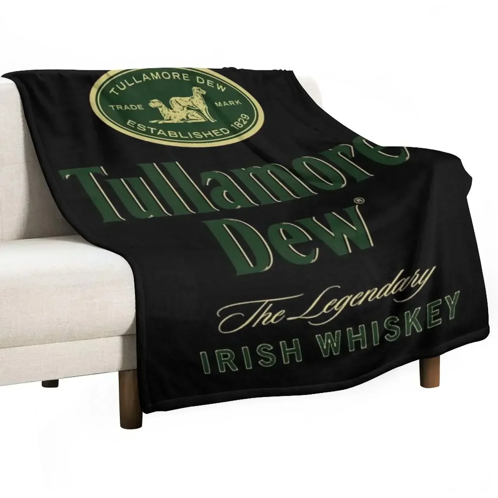 Tullamore DEW Company logo brewery local! Throw Blanket Spring Fall Cozy Throw Blanket for Couch