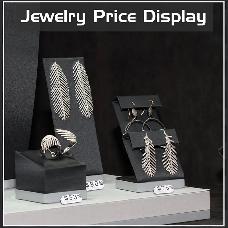 100 Sets Price Display Cube Number Letter Price Tag Cube Blocks Adjustable Dollar Display Stand Small Counter Kit