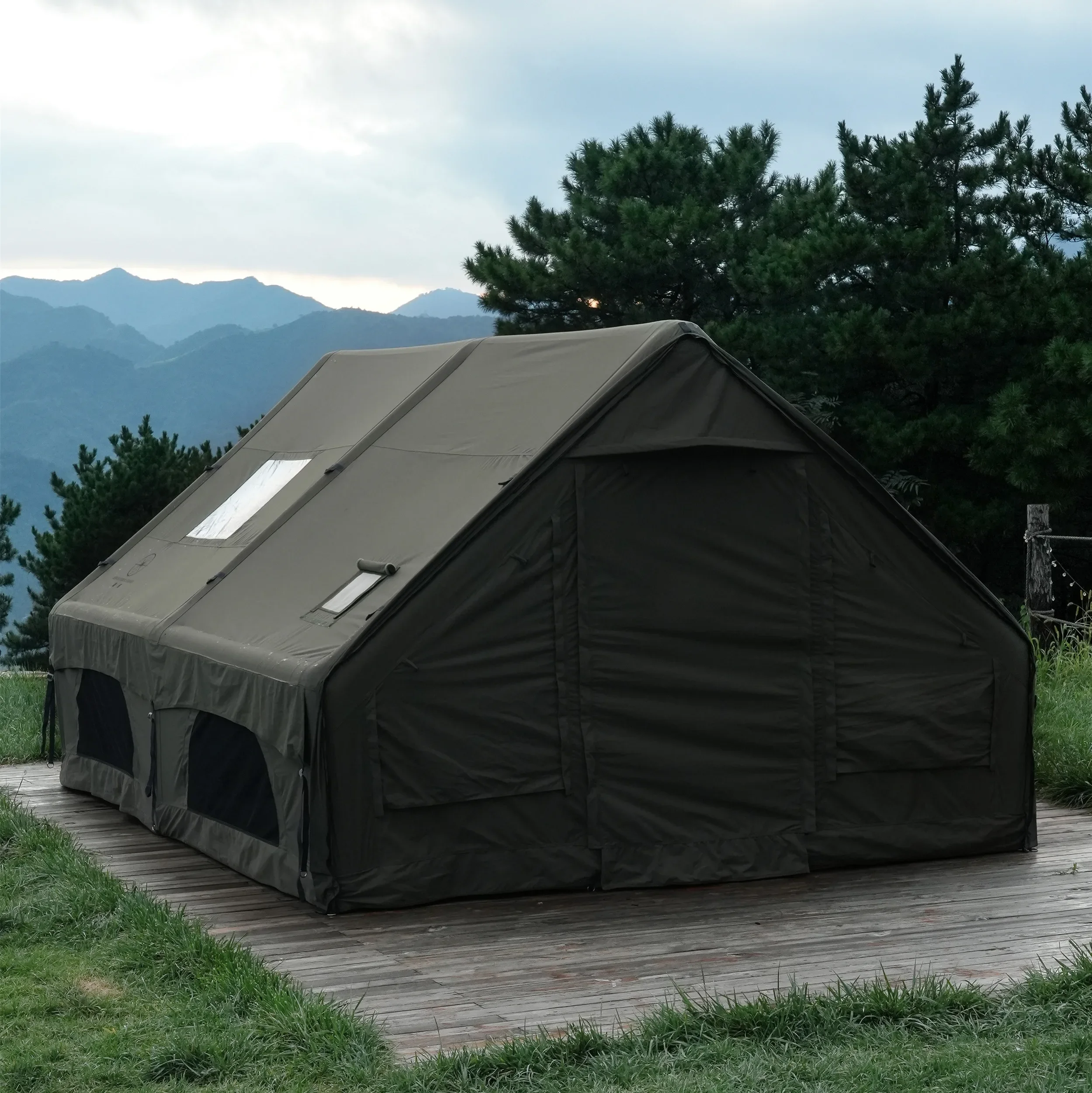 China Manufacture Camping Tent 12 Sqm Air Tent Waterproof UV Protection Inflatable Tent for Camping