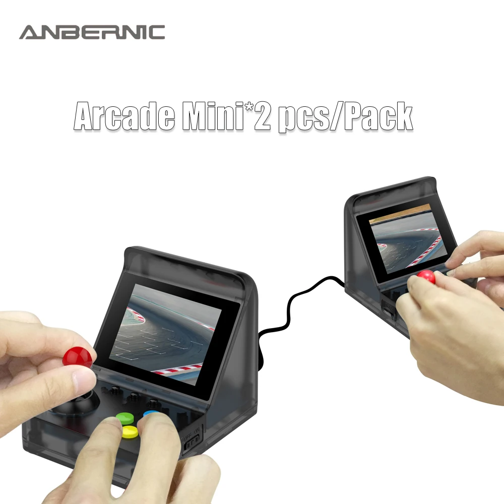 ANBERNIC 2 PCS ARCADE MINI 32 Bit Mini Arcade Retro Console Handheld Portable Classic player 500 Games For Kids Portable Console