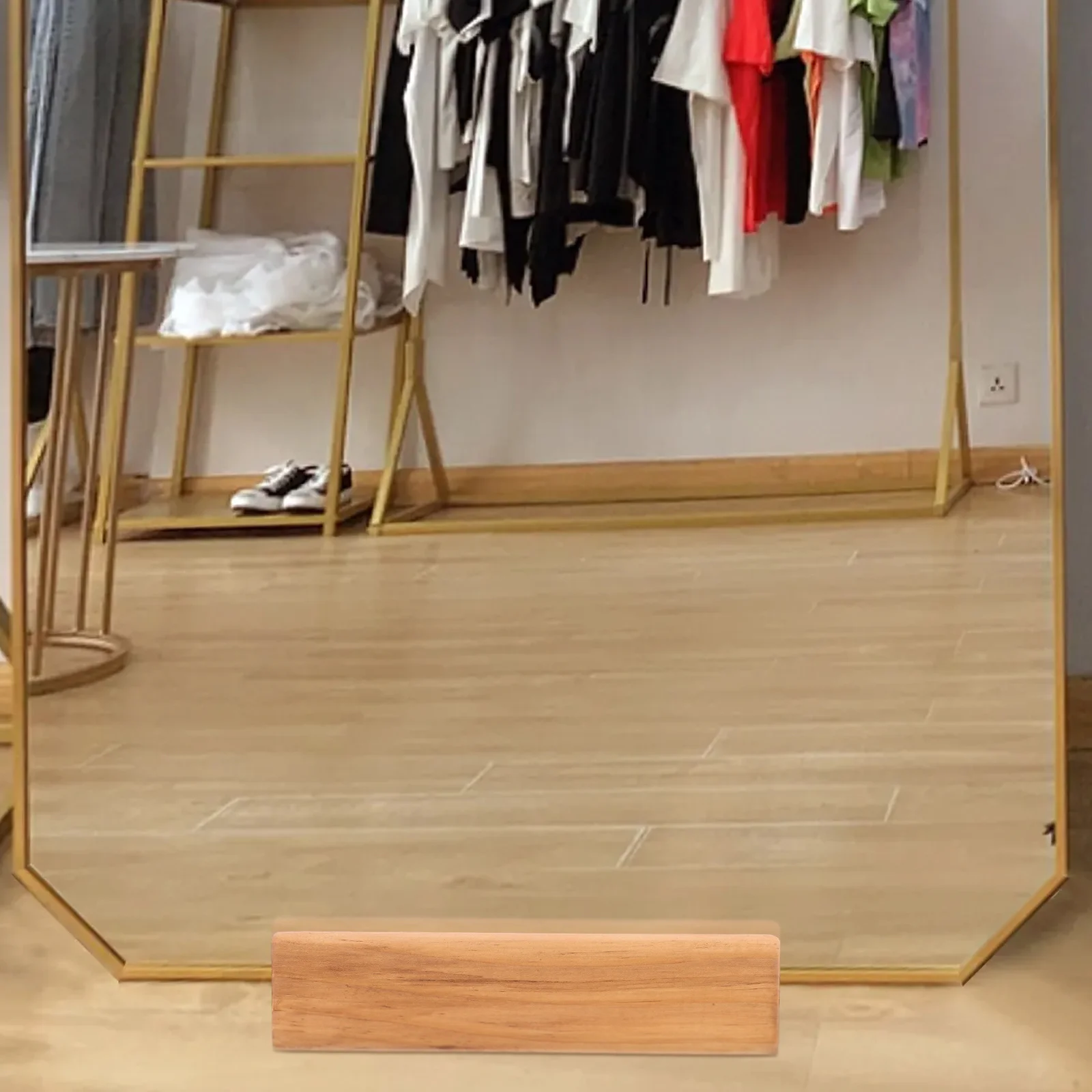

Wooden Floor Mirror Stand Heavy Duty Solid Wood Base Anti-Skid Support Holder for Floor Length Mirror Decoration