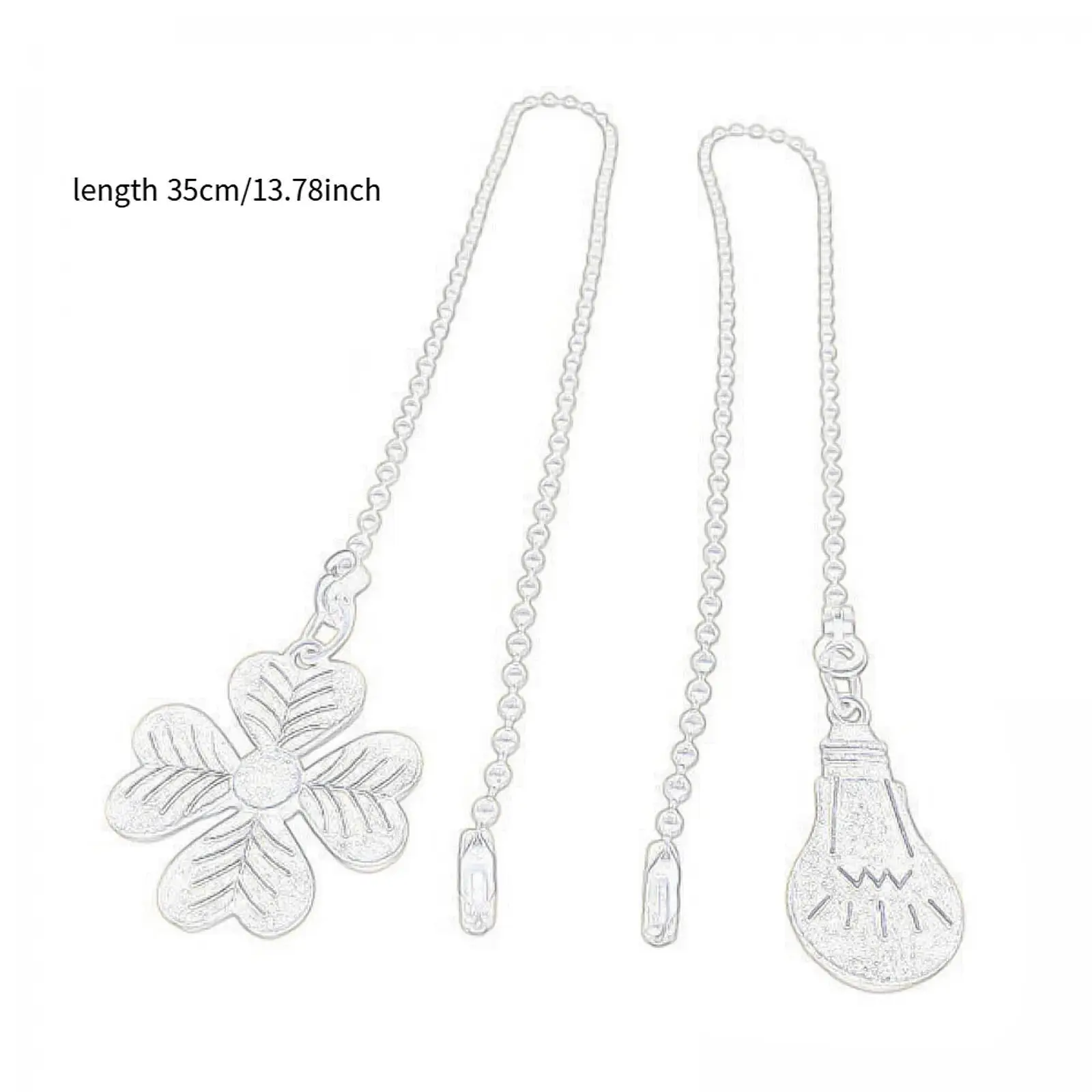 2x Ceiling Fan Extension Pull Chain Accessories Beaded Metal Extension Chains Light Pull Chain for Lighting Replacement Home