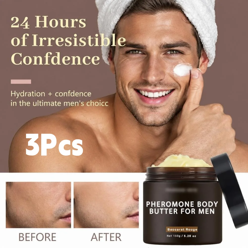 150g Men Pheromone Body Butter Skin Hydrating Nourishing Baccarat Rouge Scent Body Lotion Cream  Long Lasting Moisturizer
